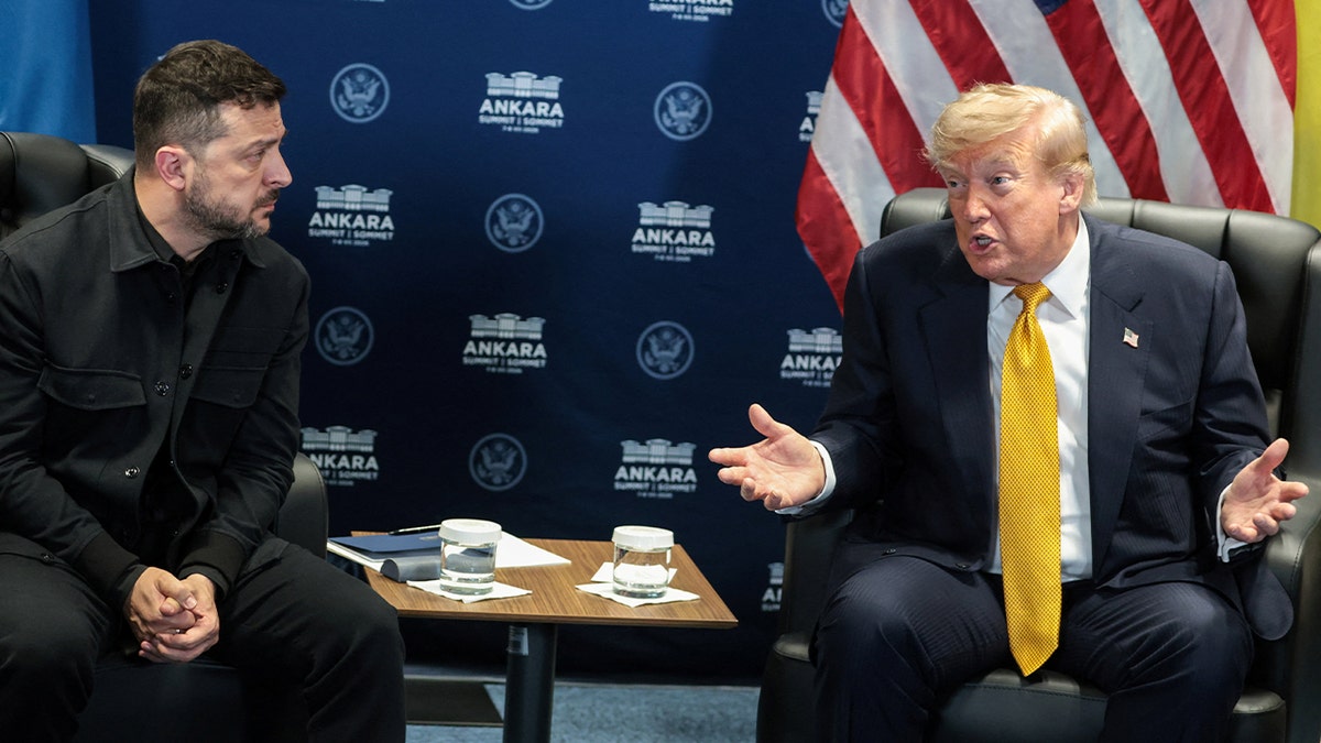 President Donald Trump holds a bilateral meeting with Ukrainian President Volodymyr Zelenskyy alongside the NATO leaders summit in Ankara, Turkey, July 8, 2026. 