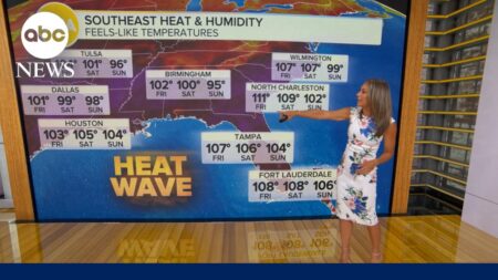 Tracking the extreme heat in the South