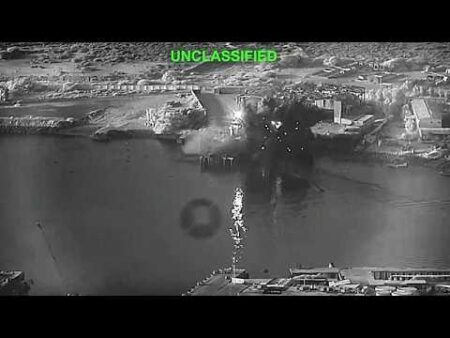 US releases video of sea drone strike on Iranian naval base