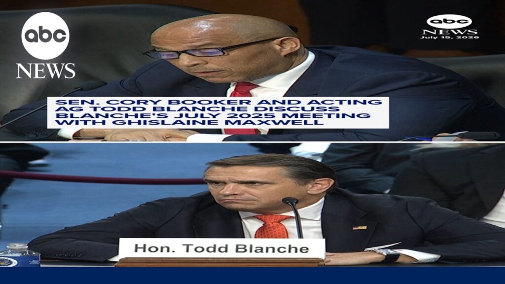 Sen. Booker and acting AG Blanche discuss Blanche’s meeting with Ghislaine Maxwell