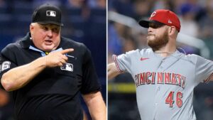 Cincinnati Reds pitcher rips ‘f—ing fata–’ umpire for getting in defender’s way on ground ball