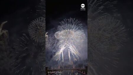 Amazing display of fireworks light up the Eiffel Tower ahead of Bastille Day Amazing display of fireworks light up the Eiffel Tower ahead of Bastille Day