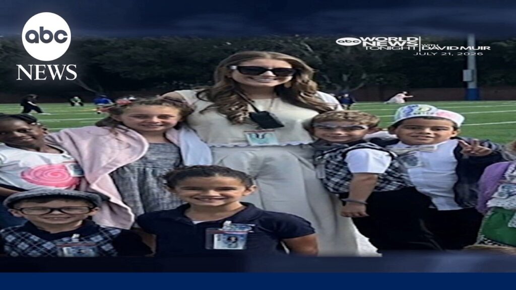 First graders surprise teacher on wedding day
