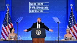 Trump spares no one at WHCA dinner, taking aim at Dems, press and his own Cabinet