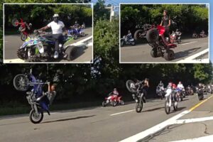 ATV street takeover throws Long Island into chaos, with boneheaded stunts and police chases