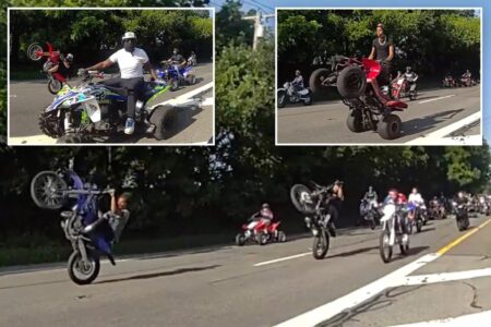 ATV street takeover throws Long Island into chaos, with boneheaded stunts and police chases