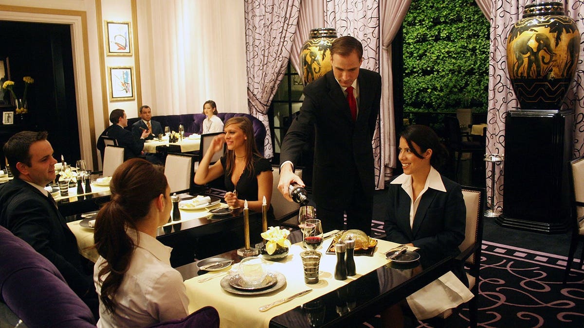 Customers dining at at Joel Robuchon located inside the MGM Grand in Las Vegas