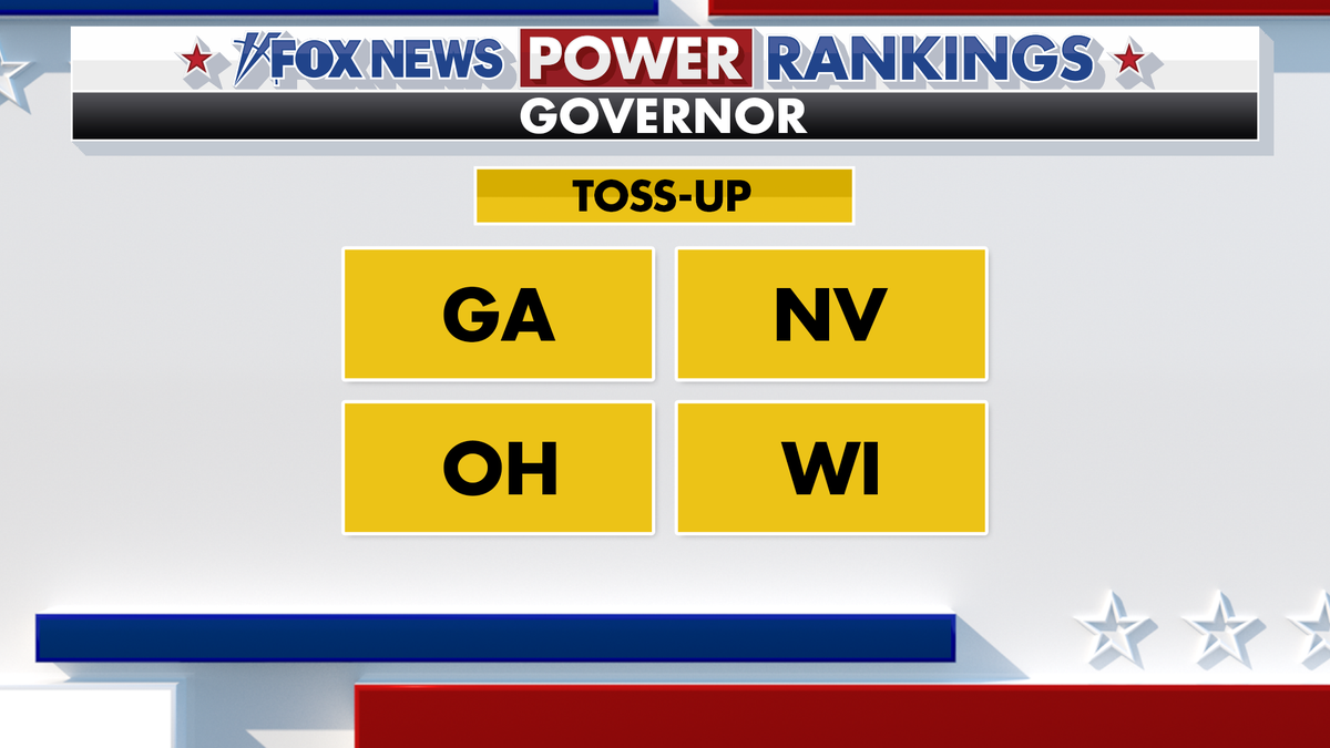 Fox News Power Rankings Governor Forecast.