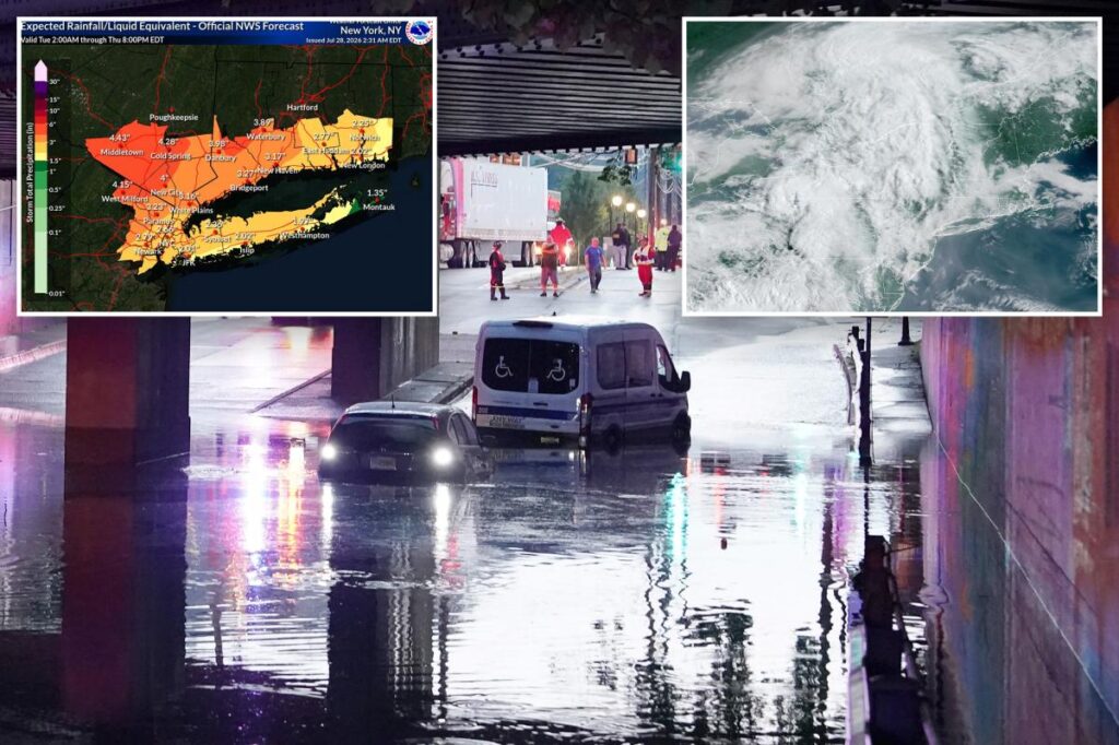 NYC under flood watch as Big Apple could get over 5 inches of rain — with fears of life-threatening flash floods