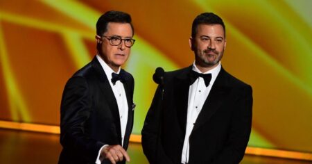 Jimmy Kimmel Invites Stephen Colbert to Guest Host Show After ‘Late Night’ Cancellation