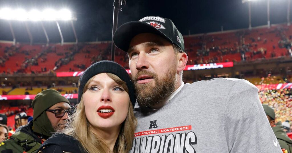 Travis Kelce Reacts to Fake AI Photo of Taylor Swift Wedding Ahead of Reported MSG Nuptials Travis Kelce Reacts to Fake AI Photo of Taylor Swift Wedding Ahead of Reported MSG Nuptials