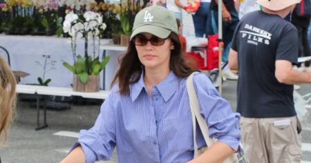 Lucy Hale’s Farmers Market Look Is Convincing Us to Buy This  Striped Shirt