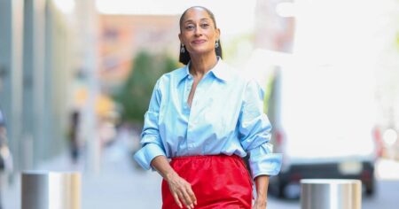 Tracee Ellis Ross Just Gave the Raffia Bag a Sophisticated, City-Girl Twist — And You Can Too