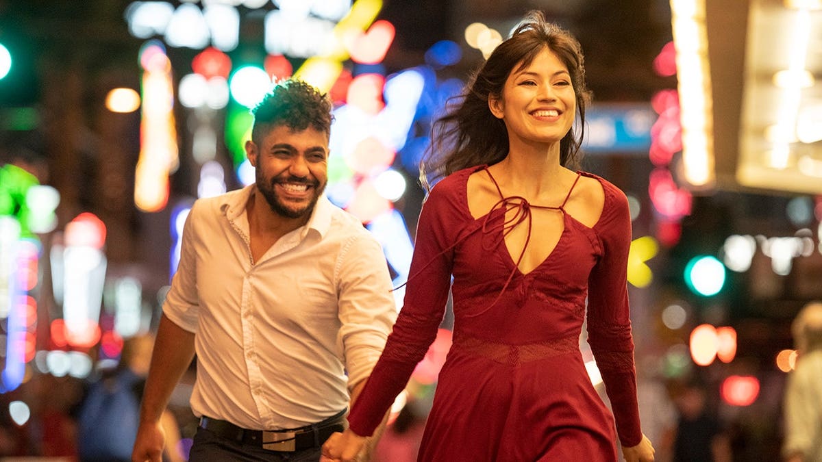 Couple partying in Las Vegas