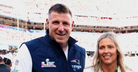 Mike Vrabel and Wife Jen Make 1st Public Appearance Since Russini Scandal at Swift, Kelce Wedding Mike Vrabel and Wife Jen Make 1st Public Appearance Since Russini Scandal at Swift, Kelce Wedding