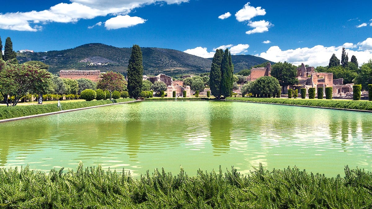 View of Hadrian's Villa in Tivoli, Italy