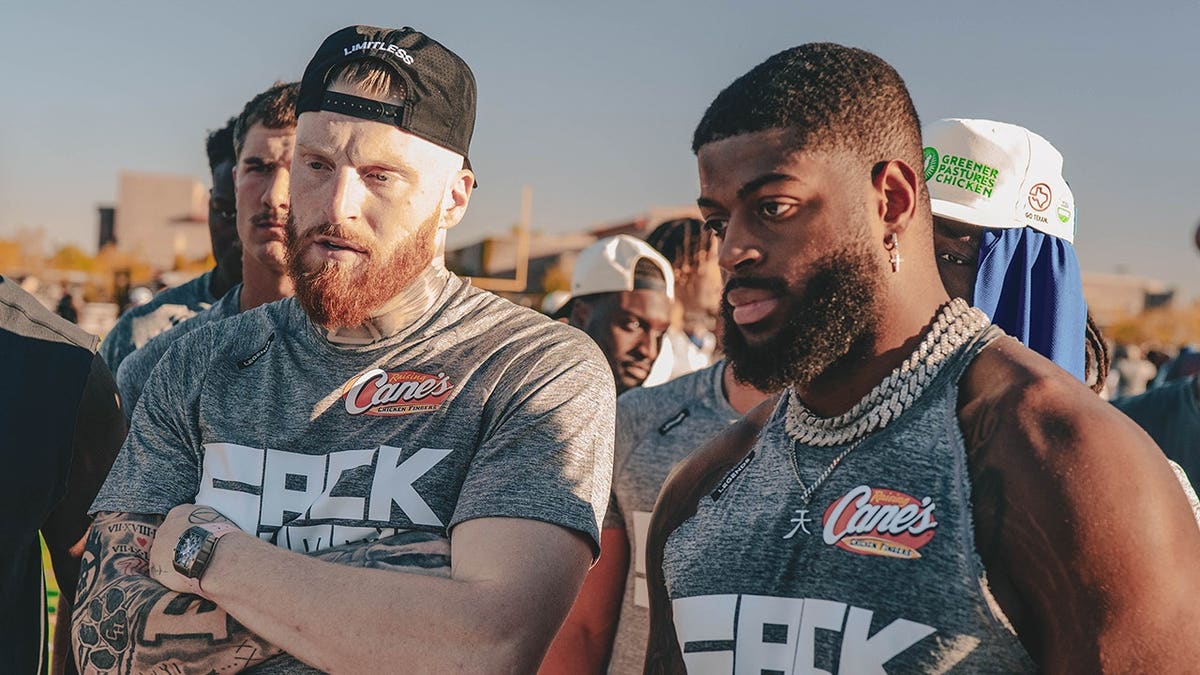 Maxx Crosby and Jared Verse at Sack Summit