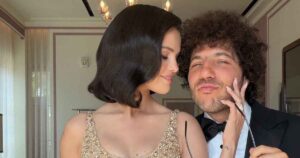 Selena Gomez Glitters in Gold at BFF Taylor Swift’s Madison Square Garden Wedding to Travis Kelce Selena Gomez Glitters in Gold at BFF Taylor Swift’s Madison Square Garden Wedding to Travis Kelce