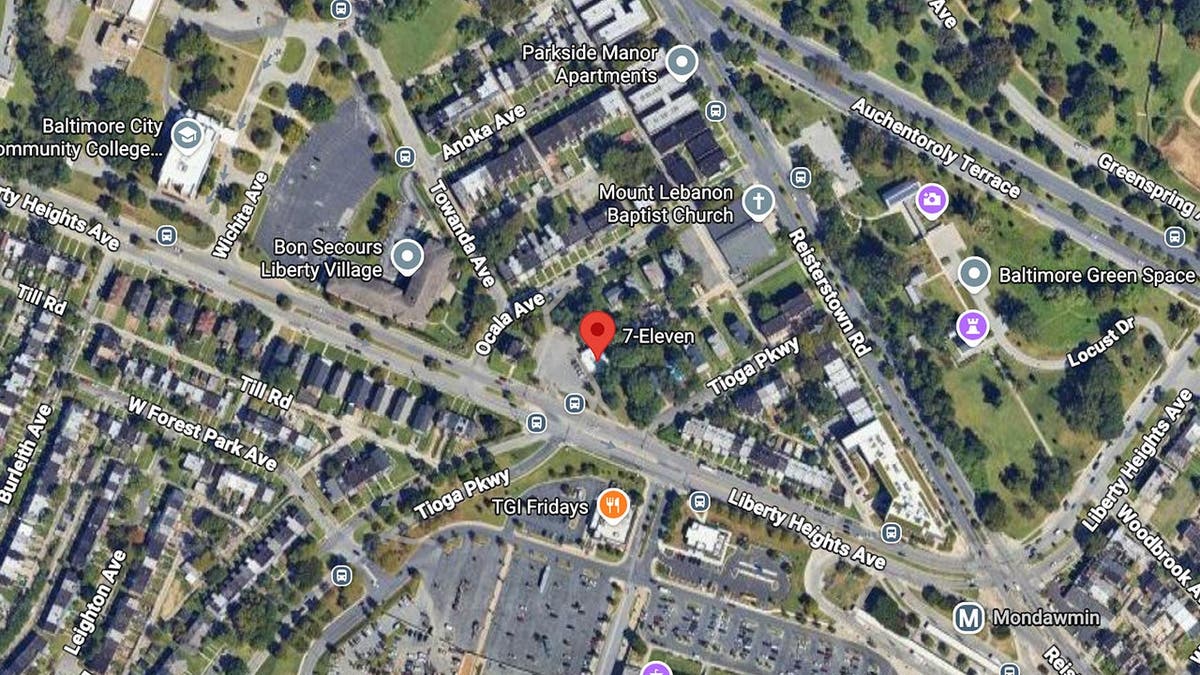 map image of the incident location