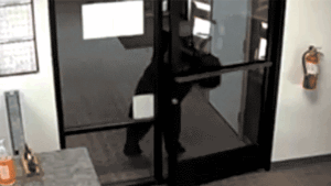Black bear caught on video wandering into California water district office after pushing open front door