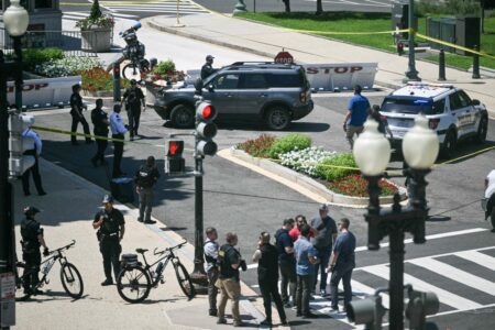 Man with firearm arrested on US Capitol grounds: police Man with firearm arrested on US Capitol grounds: police
