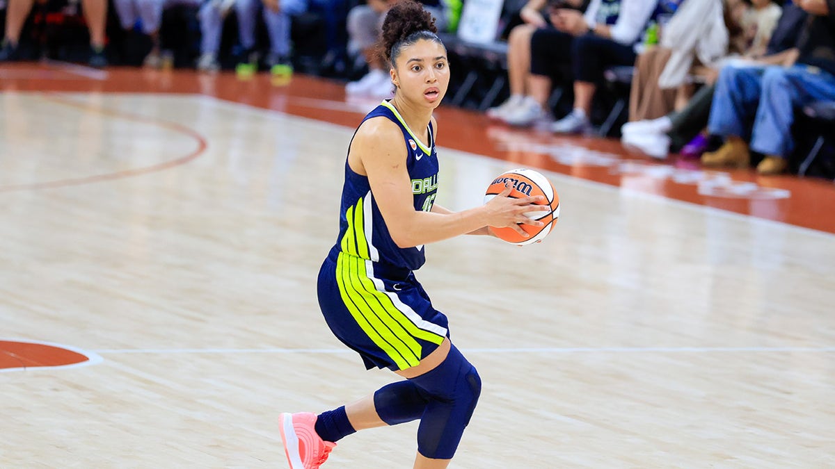 Azzi Fudd in action during a WNBA game