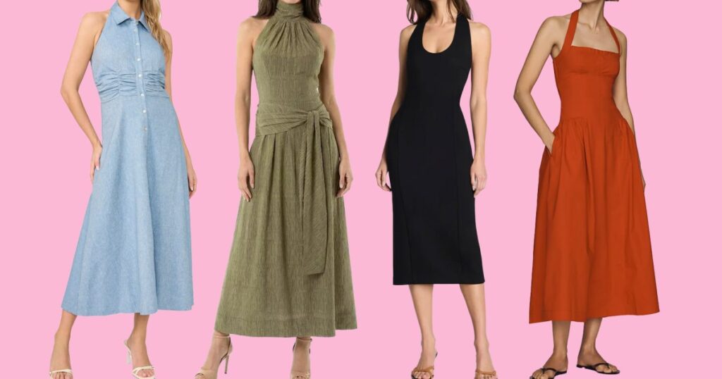 These 17 Halter Neck Dresses Are Beyond Flattering and Perfect for Late Summer Weddings These 17 Halter Neck Dresses Are Beyond Flattering and Perfect for Late Summer Weddings