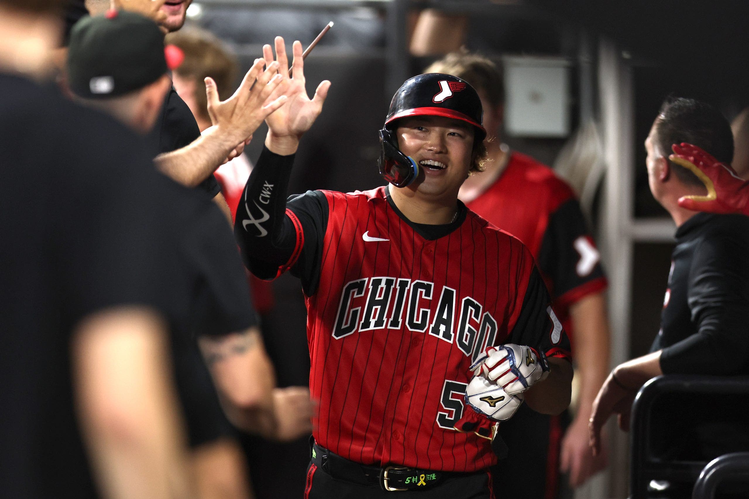 Munetaka Murakami returned from the injured list just in time for the All-Star Game. (Geoff Stellfox/Getty Images)