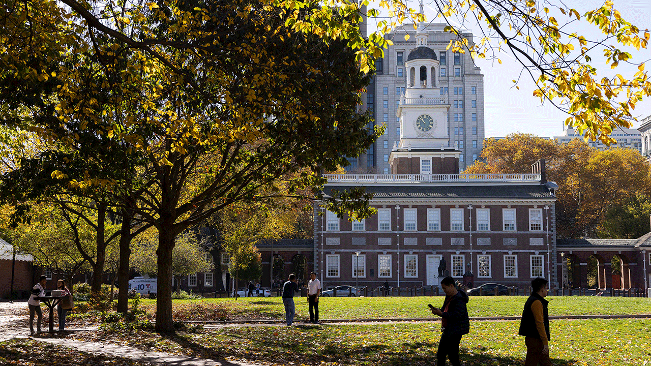 Independence Hall building exterior in Philadelphia