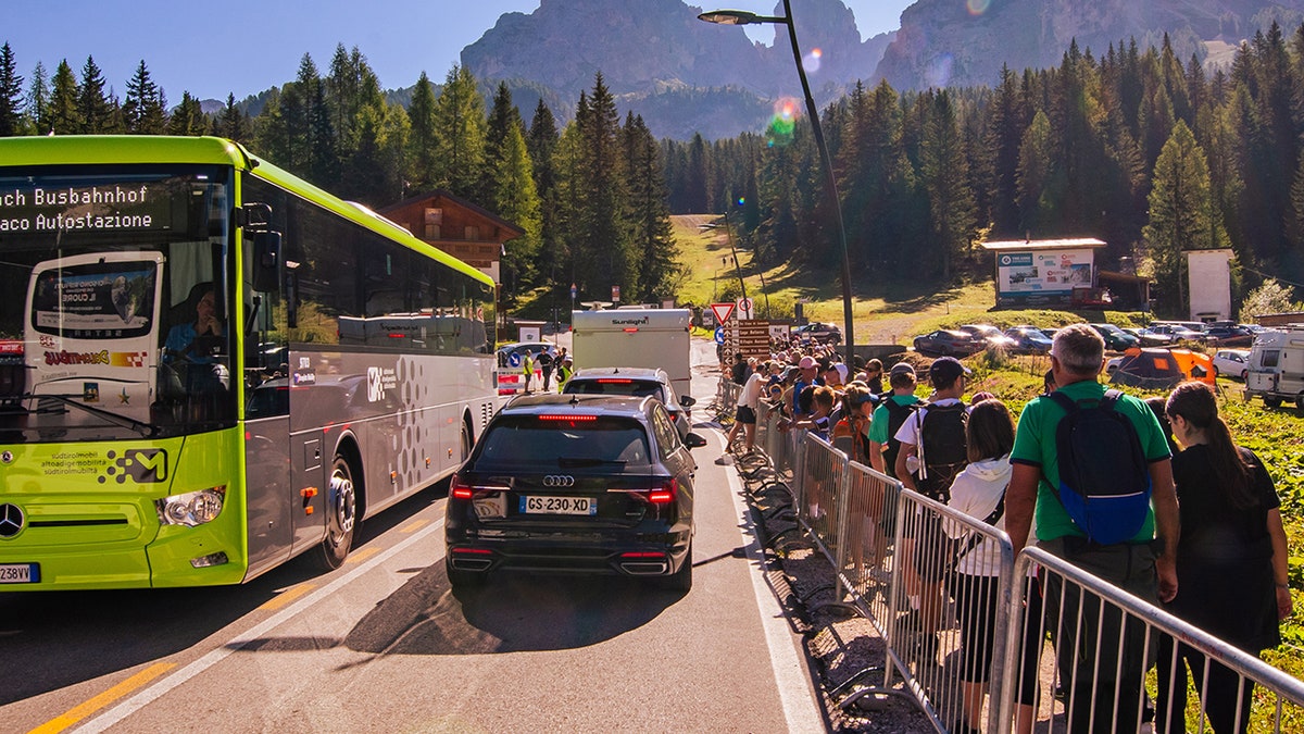 Massive crowds at Tre Cime di Lavaredo