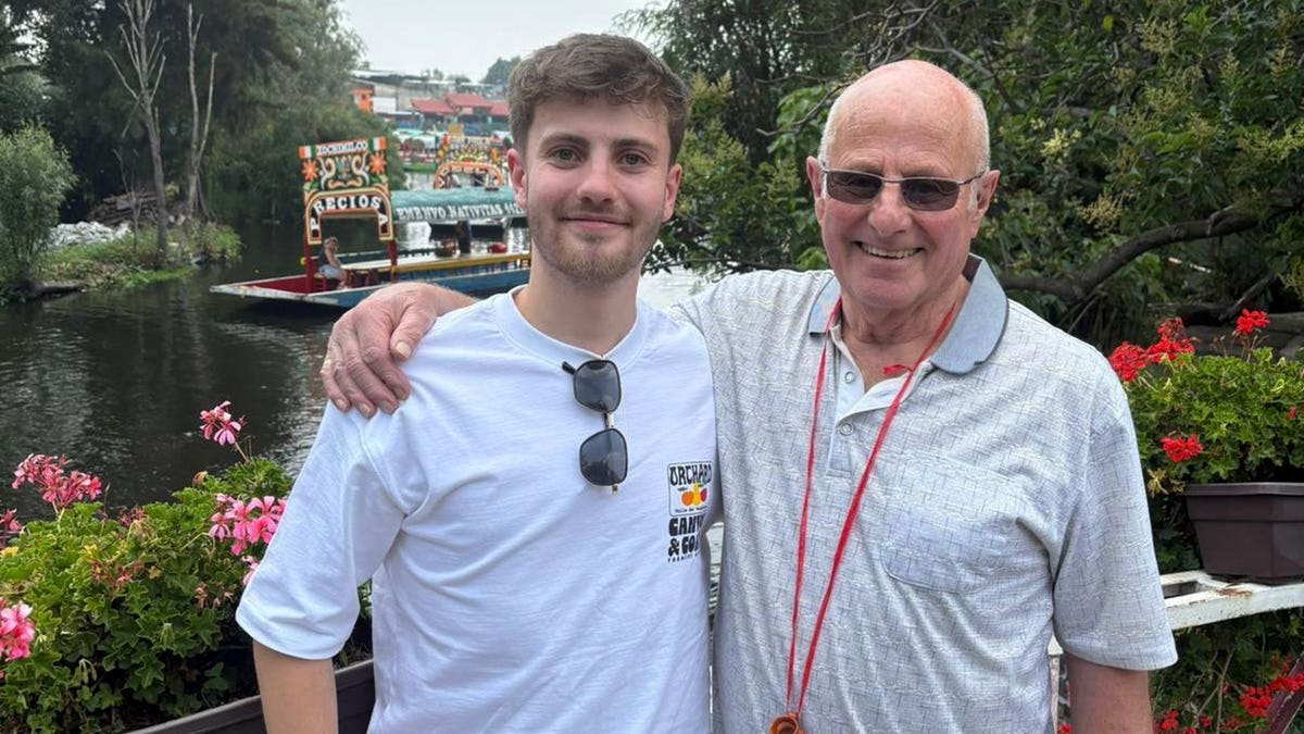 Jacob Allmendinger with grandad Geoff Golliker.