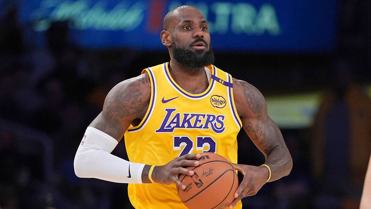 LeBron James looks to pass