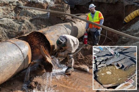 Shocking new image shows damage to 100-year-old pipe at center of West Hollywood water main break