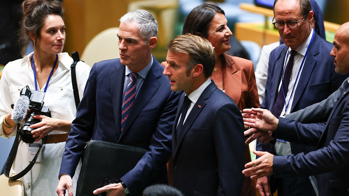 Macron with France's U.N. ambassador