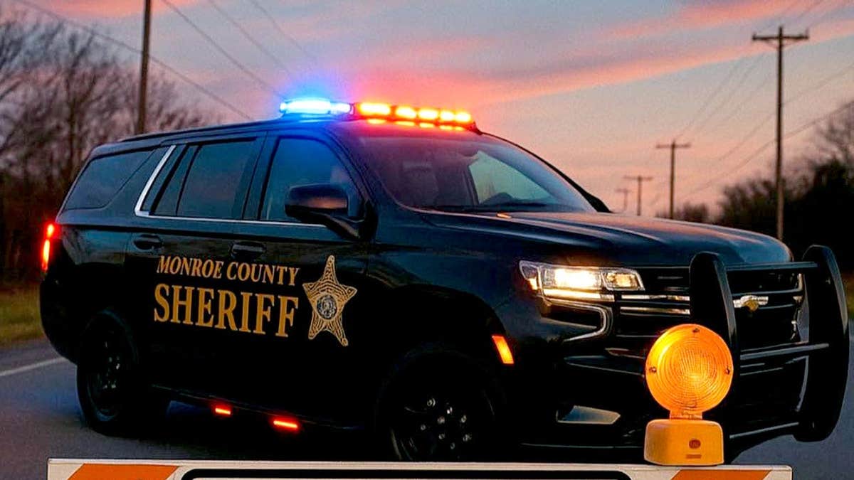 Monroe County Sheriff's Department vehicle parked on a street