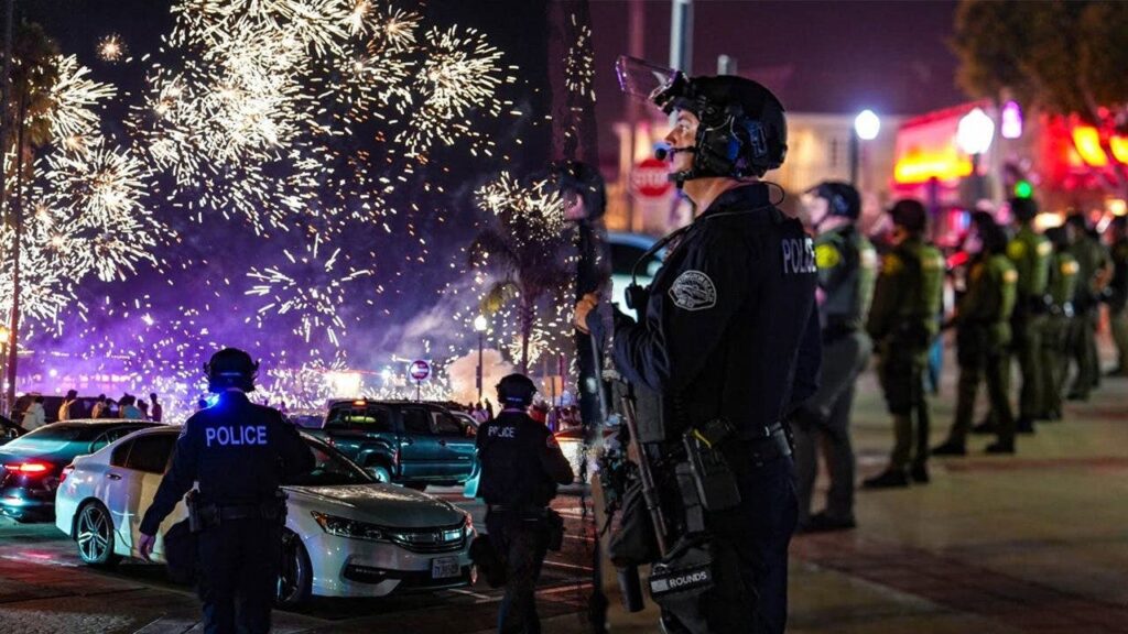 ‘Mayhem’ erupts in wealthy coastal enclave as hundreds arrested in massive takeover during July Fourth weekend
