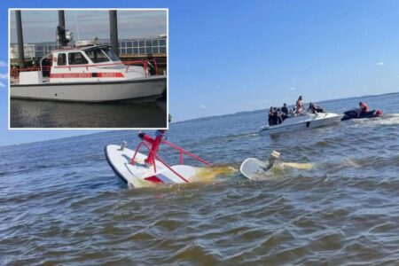 Whale strikes, sinks NJ fire rescue ship returning from NY Harbor after July 4th festivities Whale strikes, sinks NJ fire rescue ship returning from NY Harbor after July 4th festivities
