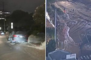 Horrific flooding creates rushing rivers in West Hollywood