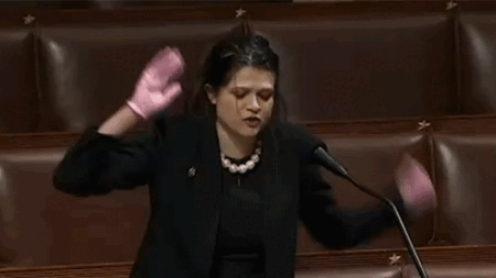 Dem Senate hopeful’s pink-gloved meltdown resurfaces after viral pep talk ignited mockery