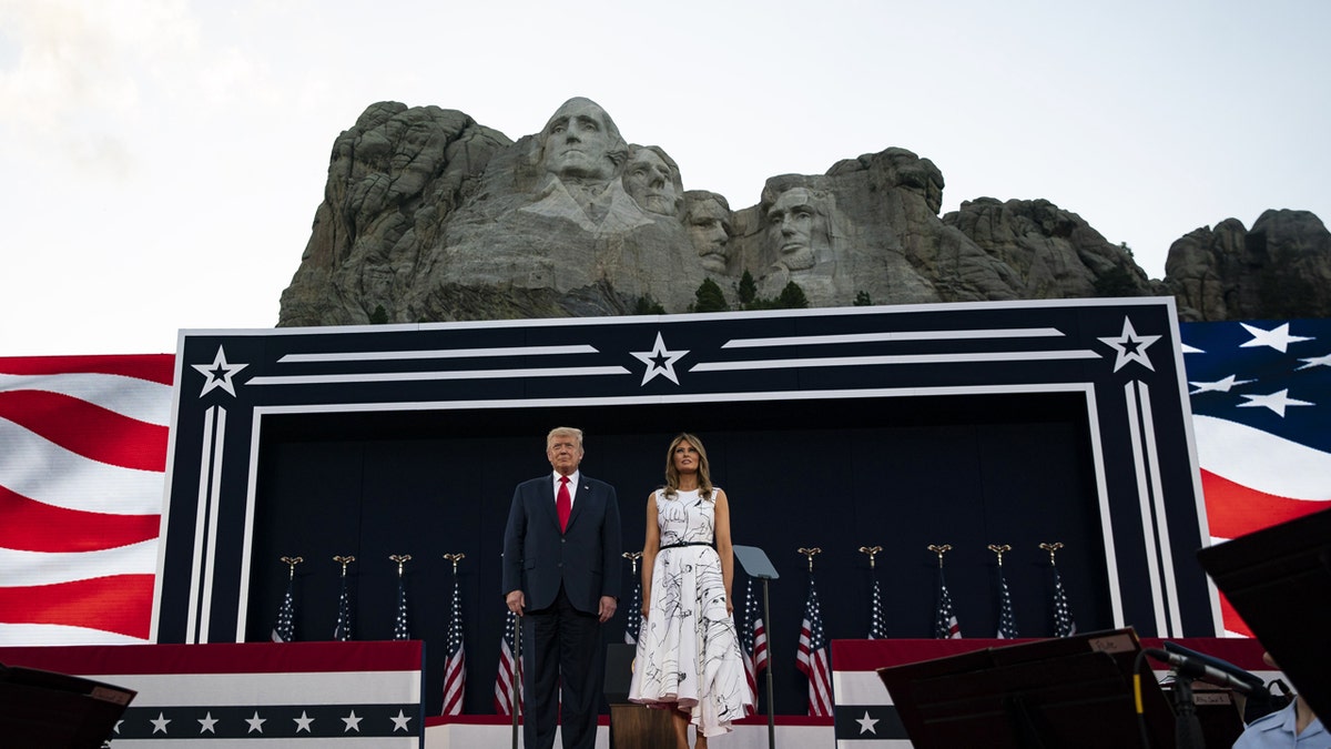 mount rushmore july fourth president trump and first lady speech