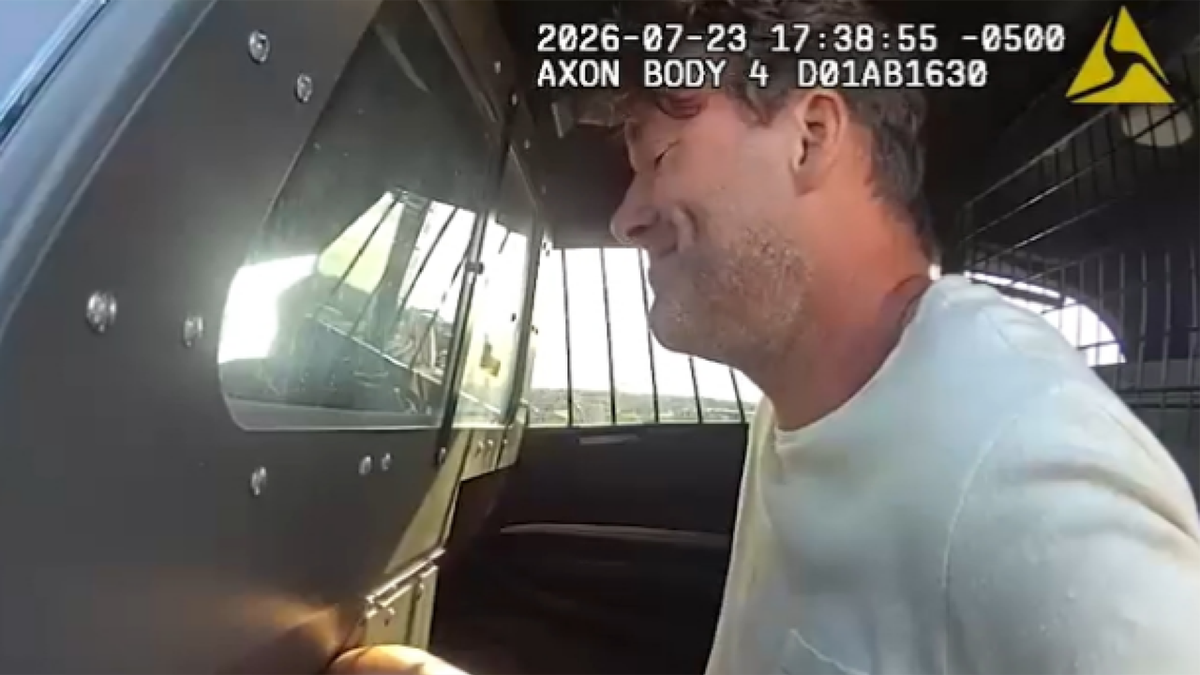 Tony Romo in back of cop car