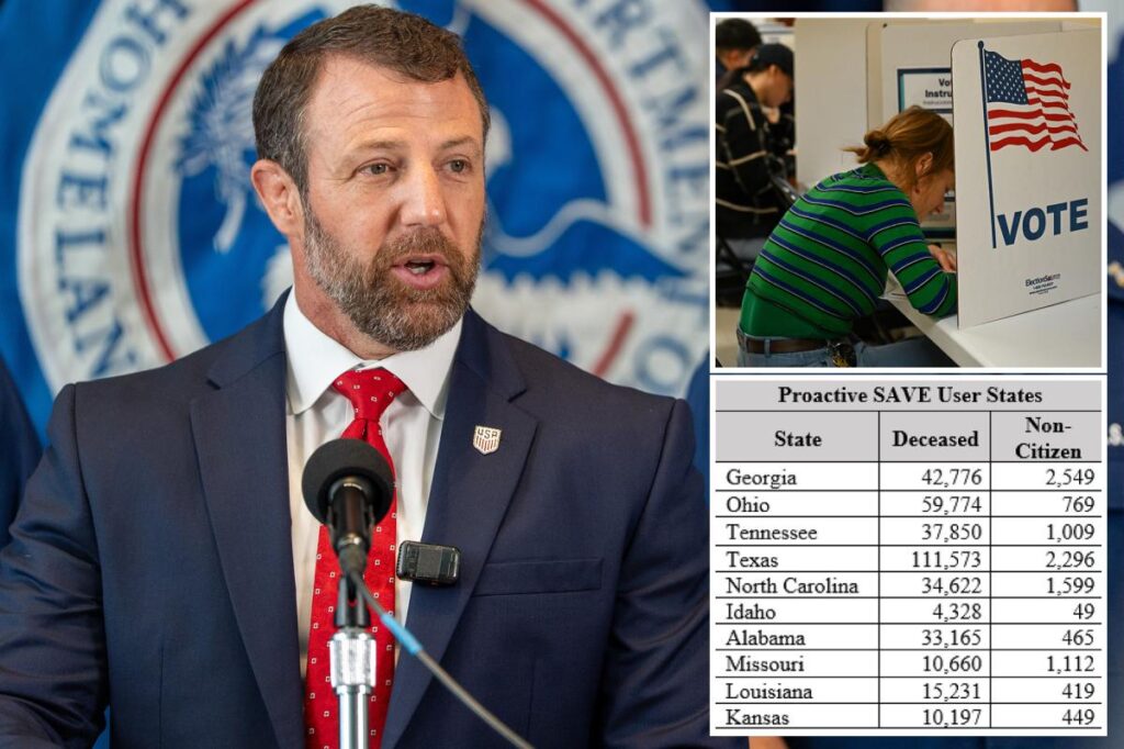Markwayne Mullin to announce election security crackdown after The Post reveals DHS IDs 275K noncitizens registered to vote Markwayne Mullin to announce election security crackdown after The Post reveals DHS IDs 275K noncitizens registered to vote