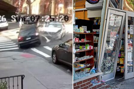 Wrong-way driver in wild caught-on-video crash nearly crushing NYPD cop found with drugs in fanny pack: DA