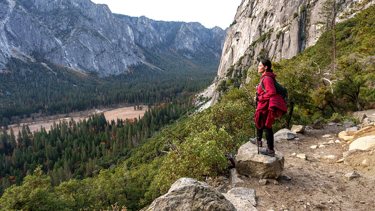 Woman hiking at Yosemite