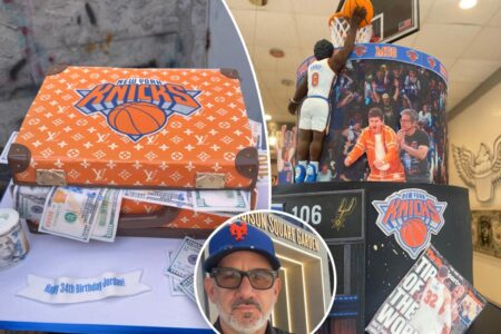 Exclusive | Over-the-top cake of Knicks’ OG Anunoby’s tip-in goes viral— and baker dishes on how he made it
