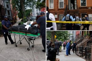 Rotting corpse found with knife in neck inside NYC home: sources Rotting corpse found with knife in neck inside NYC home: sources