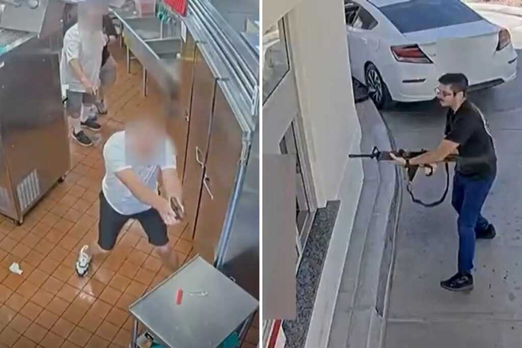 Surveillance video shows heroes firing back at Idaho In-N-Out shooter Chad Williams during rampage: ‘Saving lives’ Surveillance video shows heroes firing back at Idaho In-N-Out shooter Chad Williams during rampage: ‘Saving lives’