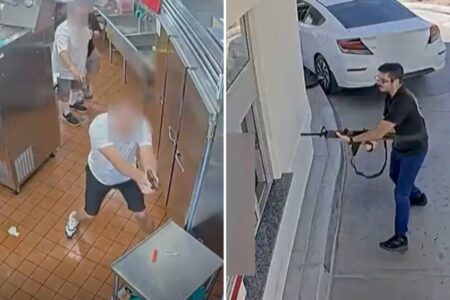 Surveillance video shows heroes firing back at Idaho In-N-Out shooter Chad Williams during rampage: ‘Saving lives’