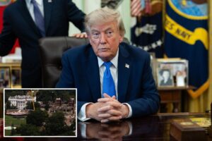 Trump posts image of fortified ‘drone port’ atop White House ballroom in rebuke to judges Trump posts image of fortified ‘drone port’ atop White House ballroom in rebuke to judges