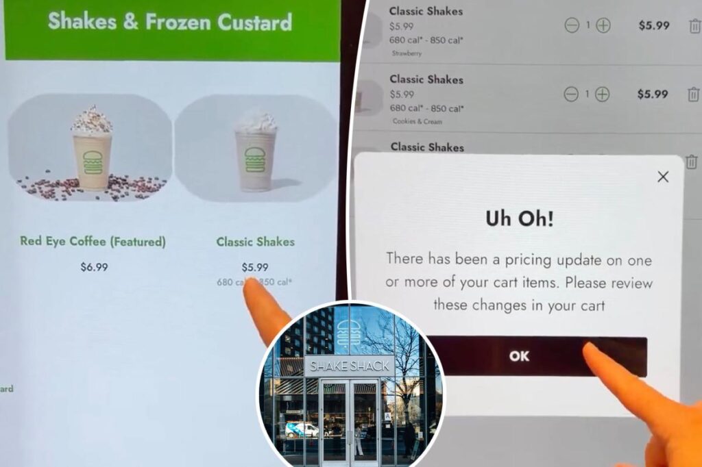 Shake Shack customer alleges restaurant raised prices on food after selecting ‘no tip’ on a self-pay kiosk